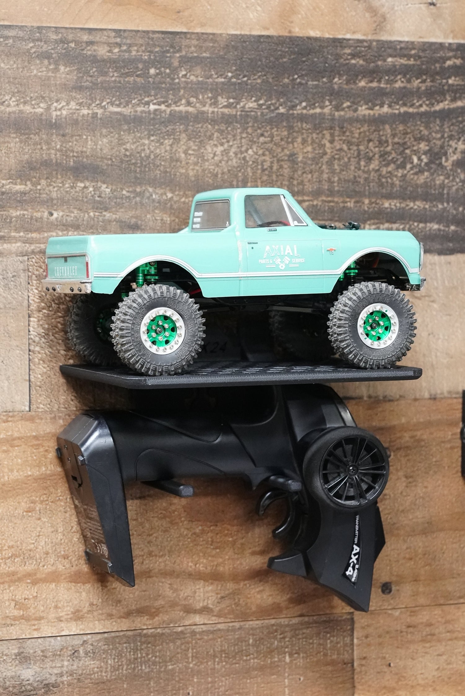 Wall Mount for Axial SCX24 1/24th Scale Rock Crawler and Remote - RC Car Organizer