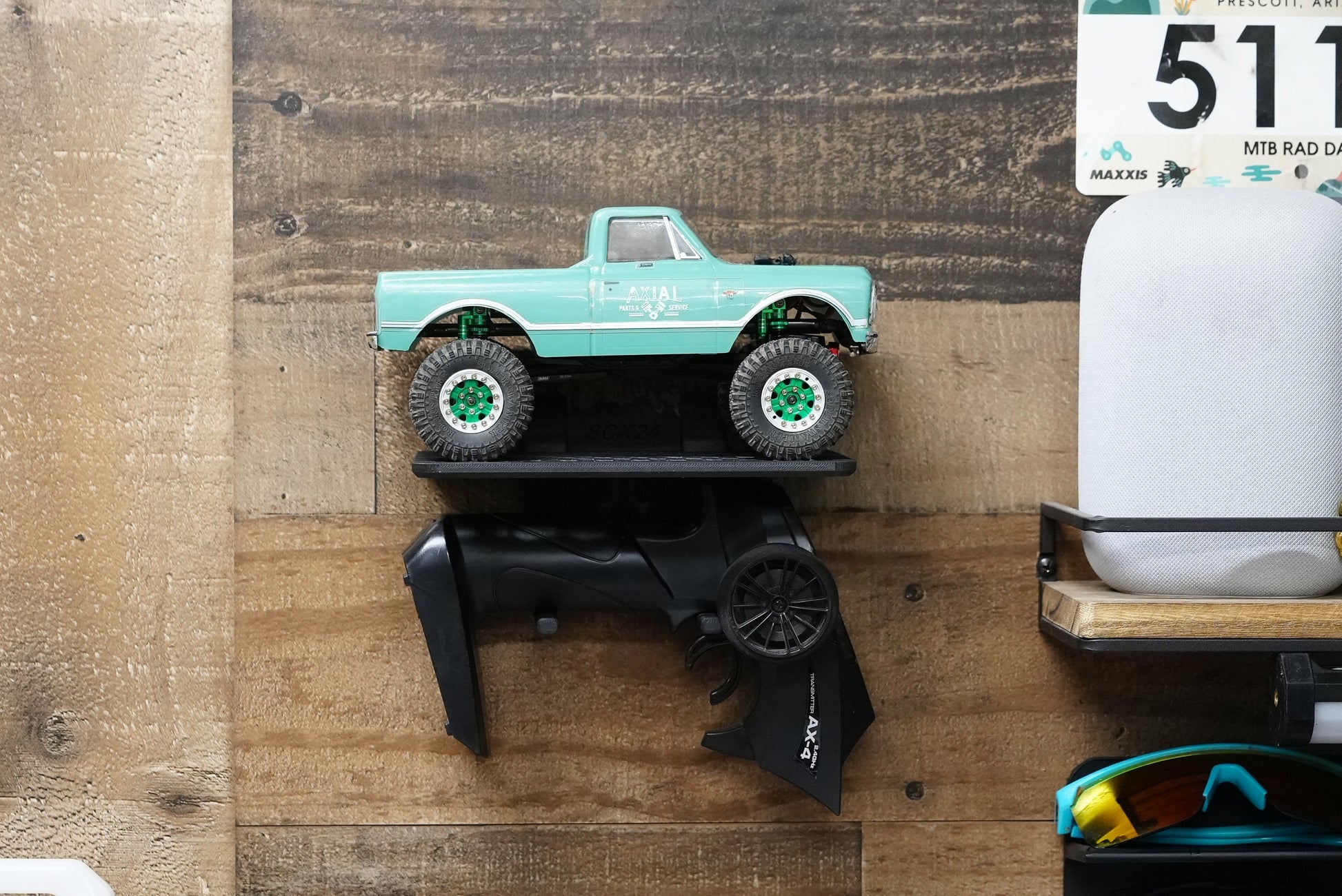 Wall Mount for Axial SCX24 1/24th Scale Rock Crawler and Remote - RC Car Organizer