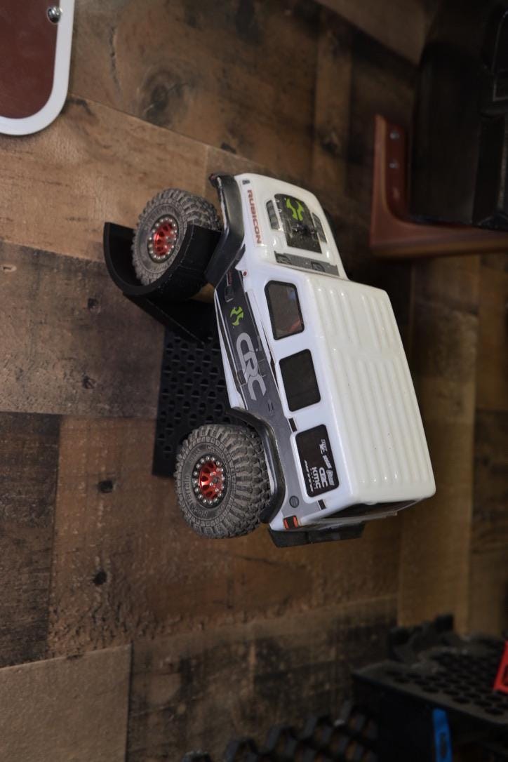 Wall Mount for Traxxas Trx4m 1/18th Scale Rock Crawler and Remote - RC Car Organizer