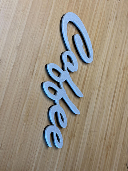 Coffee Bar Sign – Script Wall Art – Two-Toned Marble and Black Decor