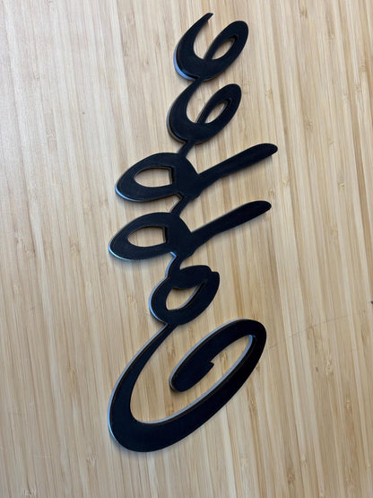 Coffee Bar Sign – Script Wall Art – Two-Toned Marble and Black Decor