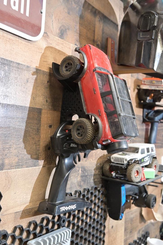 Wall Mount for Traxxas Trx4m 1/18th Scale Rock Crawler and Remote - RC Car Organizer