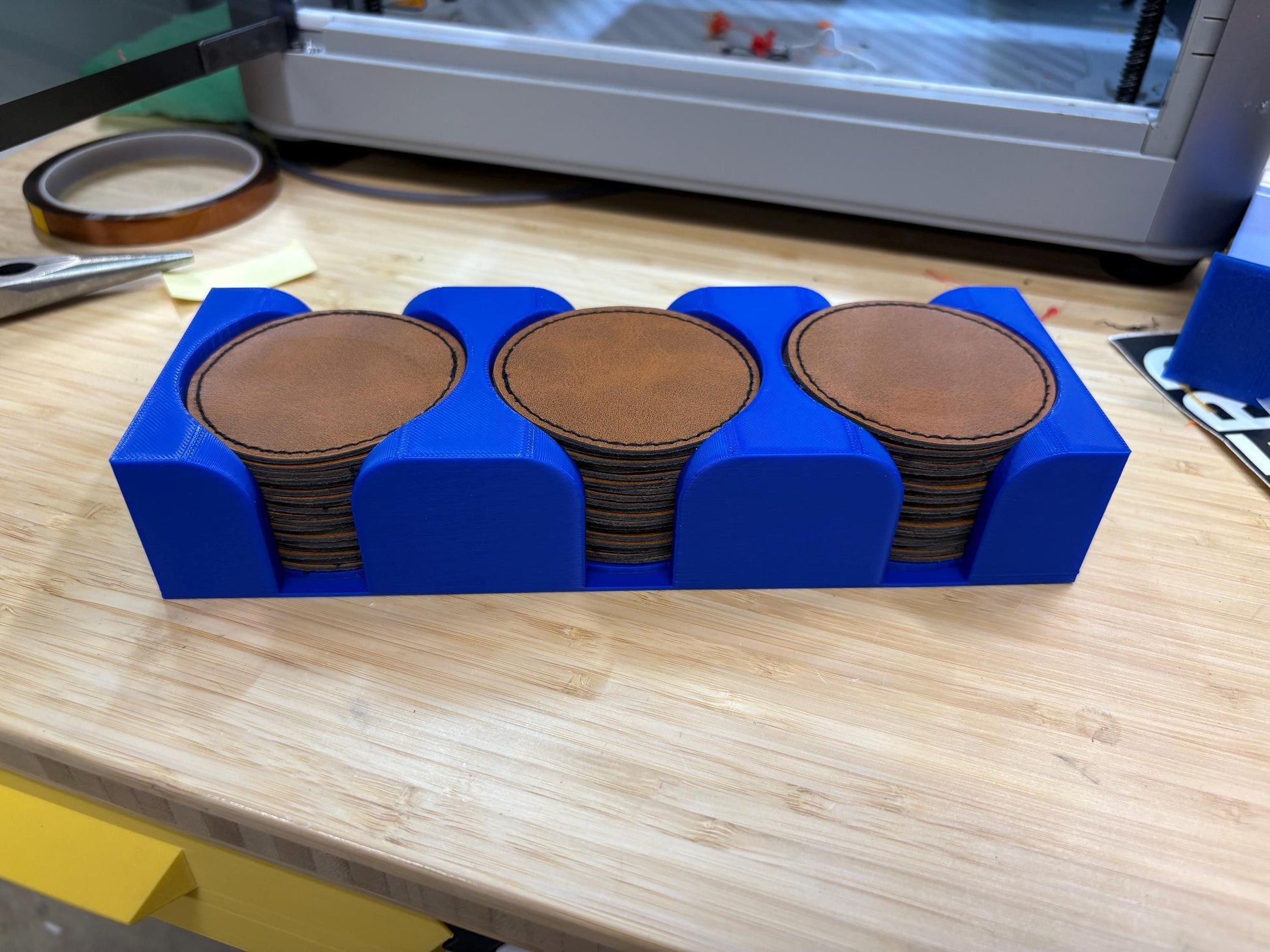 2.5 Inch Custom Leather Patch Storage Holder Solution