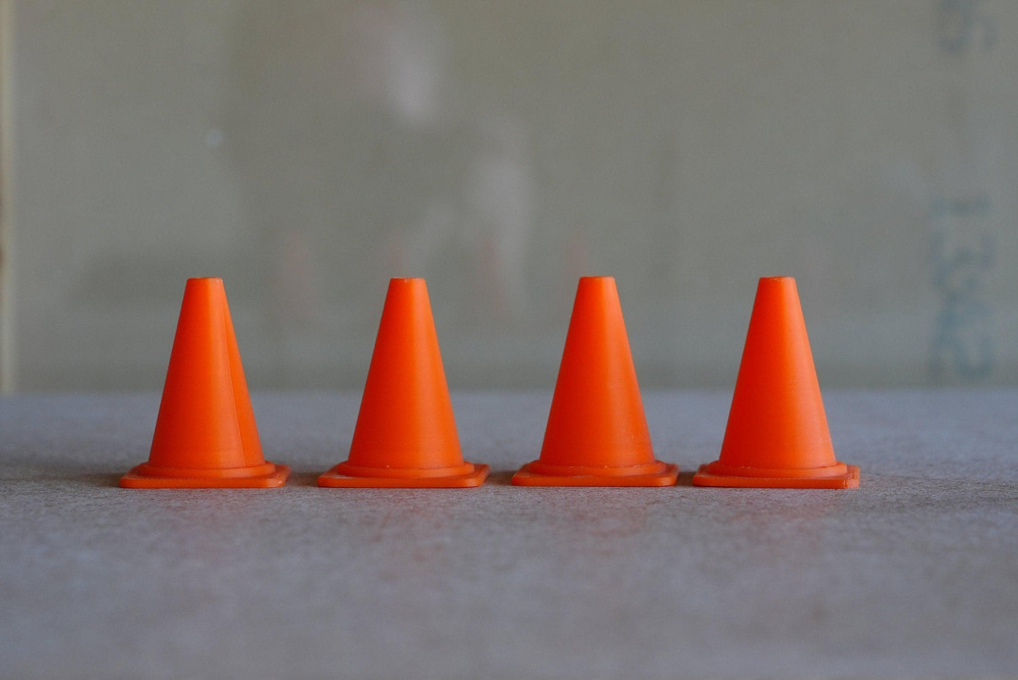 Set of 4 Stackable RC Miniature Traffic Gate Cones - 3D Printed Racing Course Accessories